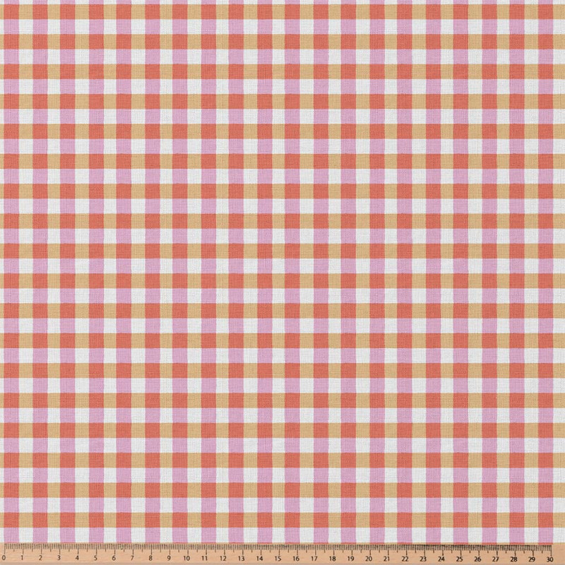 Bedruckte Baumwolle KAVIA Rot / Rosa